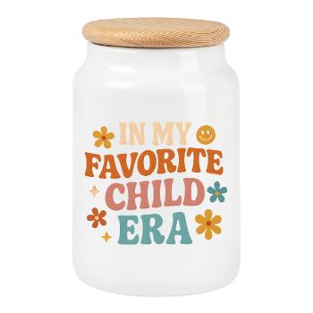 Dans l’humour de My Favorite Child Era Daughter Families - Boîte à biscuits avec couvercle en bois - blanc - Devant