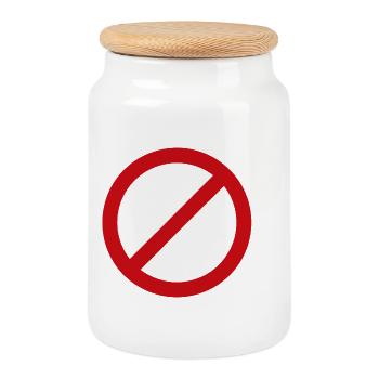 Graphique sans emblème de souris - Boîte à biscuits avec couvercle en bois - blanc - Devant