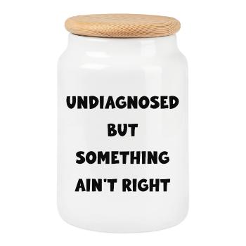 T-shirt mystère non diagnostiqué - Boîte à biscuits avec couvercle en bois - blanc - Devant