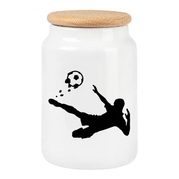 Foot - Boîte à biscuits avec couvercle en bois - blanc - Devant