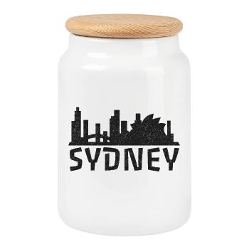 Sydney Skyline - Australien - Keksdose mit Holzdeckel - Weiß - Vorne