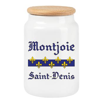 Montjoie Saint-Denis - Royal Lys de France - Boîte à biscuits avec couvercle en bois - blanc - Devant