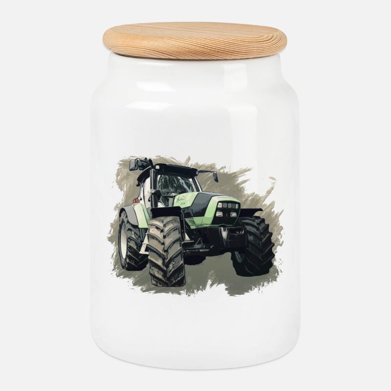 Agrotron K 110 - Keksdose mit Holzdeckel - Weiß