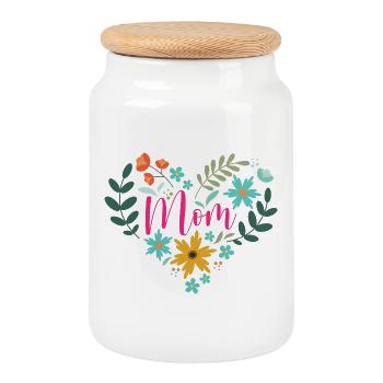 Beste Mutter aller Zeiten - Keksdose mit Holzdeckel - Weiß - Vorne