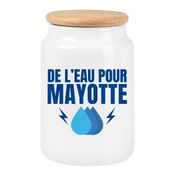 Mayotte, 976, Französisches Departement - Keksdose mit Holzdeckel - Weiß - Vorne