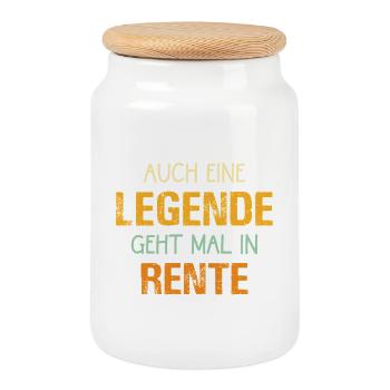 Même une légende prend sa retraite rétro - Boîte à biscuits avec couvercle en bois - blanc - Devant