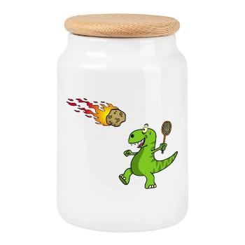 Return to sender - Cookie Jar with Wooden Lid - white - Front