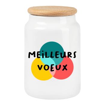 ALLES GUTE ZUM NEUEN JAHR. SILVESTER. NEUJAHR - Keksdose mit Holzdeckel - Weiß - Vorne
