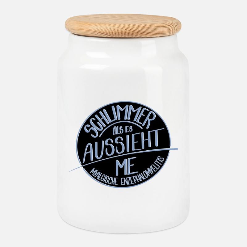 Schlimmer als es aussieht, ME - Keksdose mit Holzdeckel - Weiß