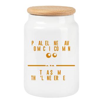 Funny Math Sayings Math Teacher - Cookie Jar with Wooden Lid - white - Front