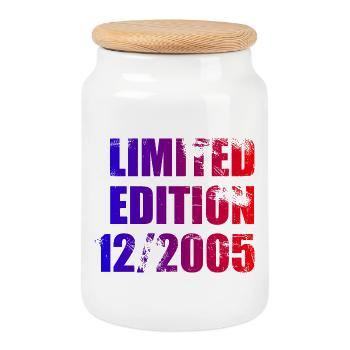 20th Birthday Limited Edition 12/2005 - Cookie Jar with Wooden Lid - white - Front