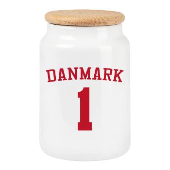 Danemark 1 Sport - Boîte à biscuits avec couvercle en bois - blanc - Devant
