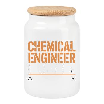 Clothing for proud engineers for lovers of - Cookie Jar with Wooden Lid - white - Front