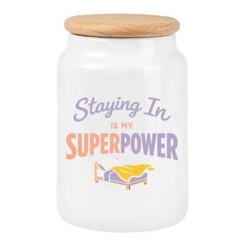Anime-hausmensch Cuddly Weeb - Cookie Jar with Wooden Lid - white - Front