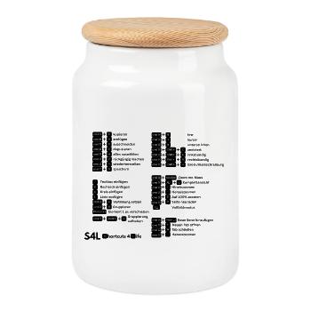 SL Shortcuts Mac – Cmd-Profi! Content Creator - Keksdose mit Holzdeckel - Weiß - Vorne
