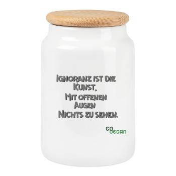 Ignorance - Art.... - Boîte à biscuits avec couvercle en bois - blanc - Devant