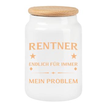 Retraite d’adieu des collègues 2026 - Boîte à biscuits avec couvercle en bois - blanc - Devant