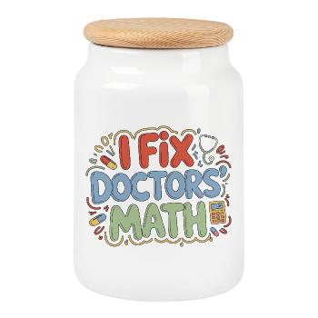 Hospital Pharmacist I Fix Doctors' Math Inpatient - Keksdose mit Holzdeckel - Weiß - Vorne