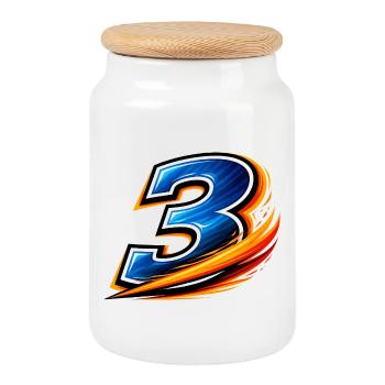 Équipe des joueurs défensifs numéro 3 de football - Boîte à biscuits avec couvercle en bois - blanc - Devant