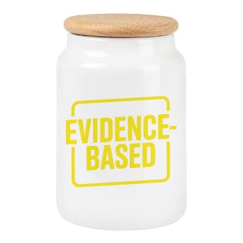 That Wasn't Evidence Based Medicine Lab Nerd Doctor - Cookie Jar with Wooden Lid - white - Front