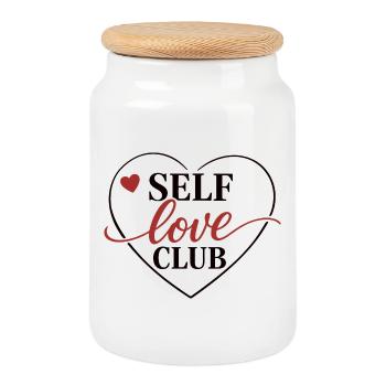 Chemise du Club d’Amour de Soi Esthétique Femmes - Boîte à biscuits avec couvercle en bois - blanc - Devant