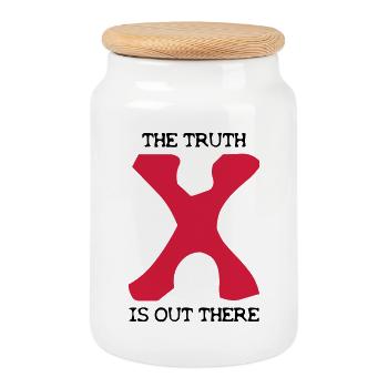 the Truth is out there - Cookie Jar with Wooden Lid - white - Front