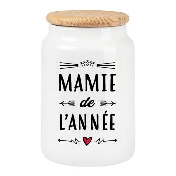 Großmütter / Oma / Mami / Großmutter / Mamy - Keksdose mit Holzdeckel - Weiß - Vorne