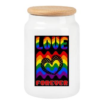 PrideDesignContest2024 - Keksdose mit Holzdeckel - Weiß - Vorne