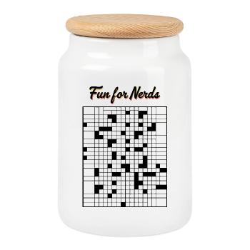 Fun for nerds - Cookie Jar with Wooden Lid - white - Front