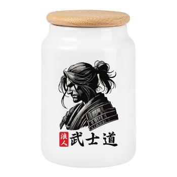 Bushido von Ronin - Keksdose mit Holzdeckel - Weiß - Vorne