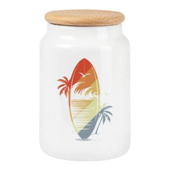 Planche de surf Vintage Graphic - Boîte à biscuits avec couvercle en bois - blanc - Devant