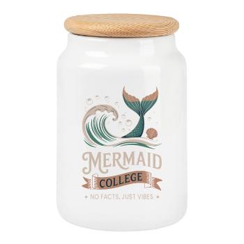 Mermaid College - No facts just vibes - Keksdose mit Holzdeckel - Weiß - Vorne