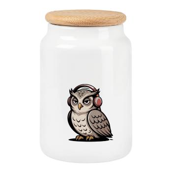 Discuter avec moi est inutile - Boîte à biscuits avec couvercle en bois - blanc - Devant