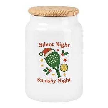 Silent Night Smashy Night - Cookie Jar with Wooden Lid - white - Front