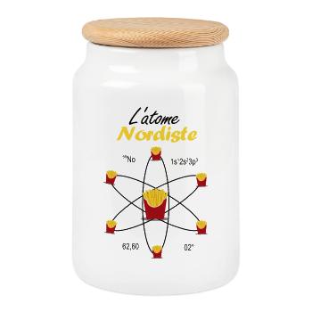 Northern Atom Gift Ch'ti Science Pride Emblem - Cookie Jar with Wooden Lid - white - Front