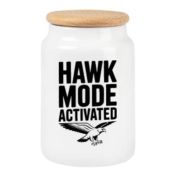 Hawk-Modus aktiviert - Keksdose mit Holzdeckel - Weiß - Vorne