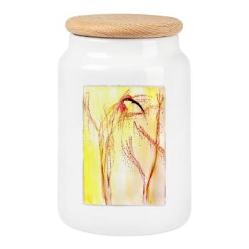guêpier - Boîte à biscuits avec couvercle en bois - blanc - Devant