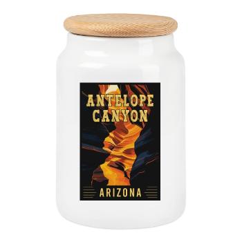 Entdecken Sie die Wunder des Antelope Canyon in Arizona - Keksdose mit Holzdeckel - Weiß - Vorne