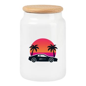 Vice City - Cookie Jar with Wooden Lid - white - Front