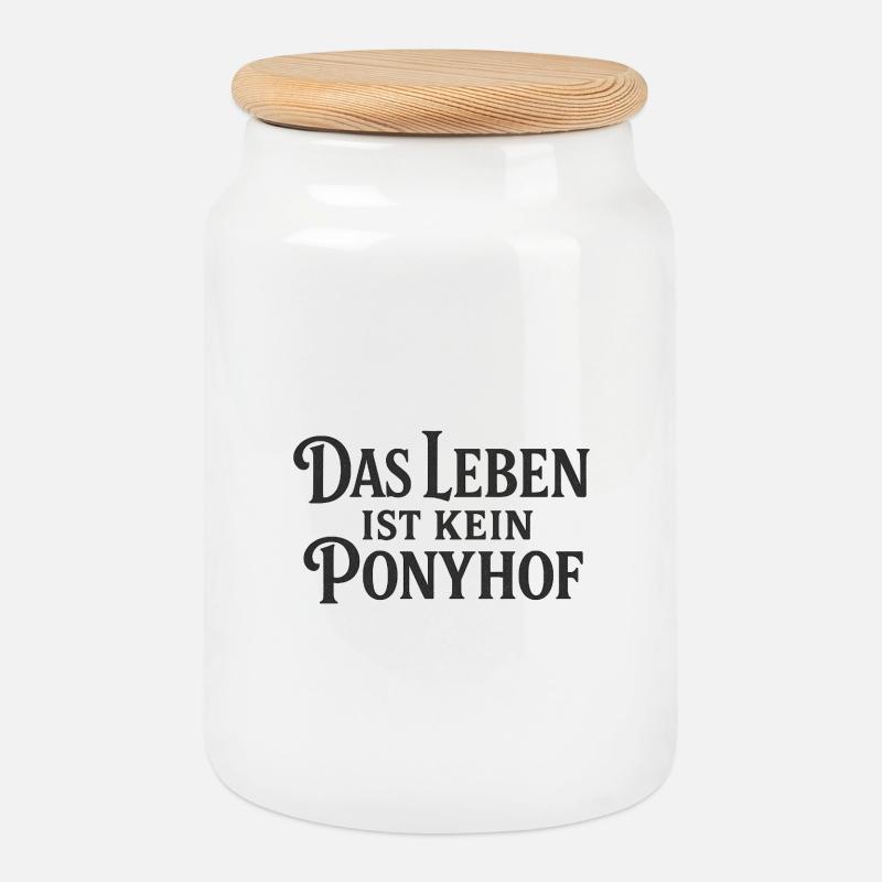 Das Leben ist kein Pferdestift - Keksdose mit Holzdeckel - Weiß
