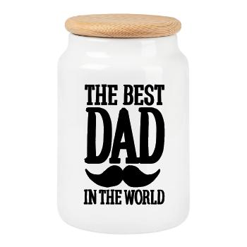 The best dead in the world - Cookie Jar with Wooden Lid - white - Front