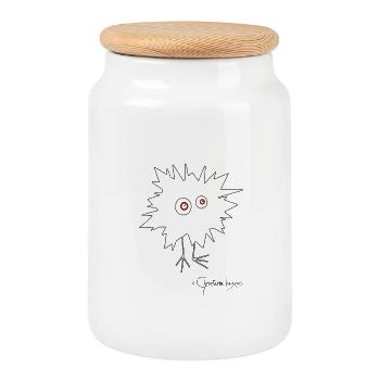 Woolly Beastie flashed © Chyropterum Innoxius - Cookie Jar with Wooden Lid - white - Front