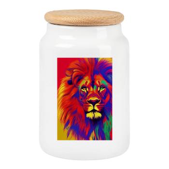 Le Roi Lion - Boîte à biscuits avec couvercle en bois - blanc - Devant