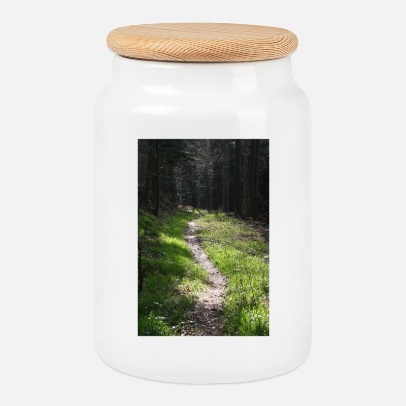 GREEN WAY - Keksdose mit Holzdeckel - Weiß