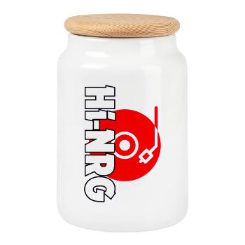 Hi-NRG Italo Disco Hemd - Keksdose mit Holzdeckel - Weiß - Vorne