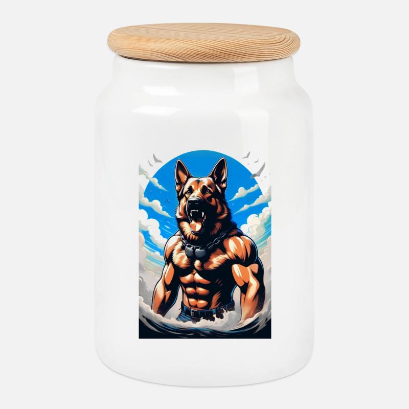 SummerDog - Keksdose mit Holzdeckel - Weiß