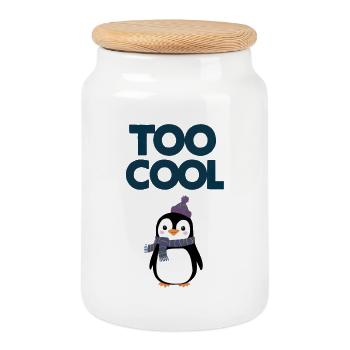 Too Cool - Keksdose mit Holzdeckel - Weiß - Vorne