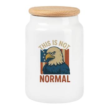 Not Normal Patriot Eagle - Cookie Jar with Wooden Lid - white - Front