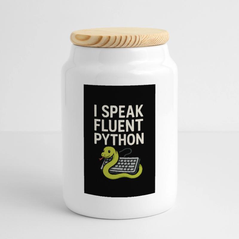 Serpent de codage Python Boîte à biscuits avec couvercle en bois
