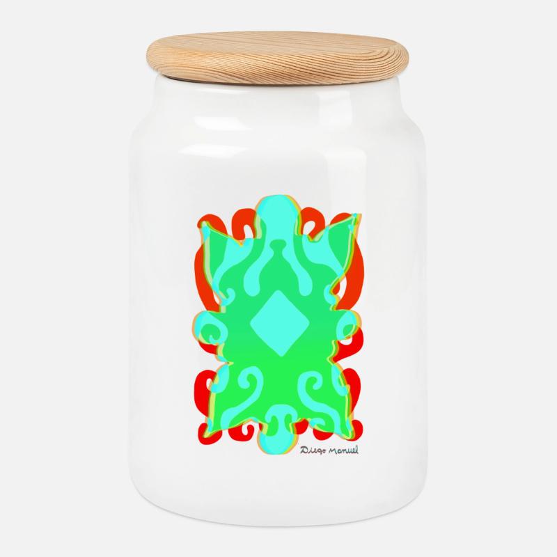 forms-tapestry-2023-2_-4- - Cookie Jar with Wooden Lid - white
